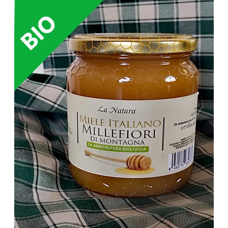 Miele di montagna millefiori BIO - 500 gr. Azienda Agriapistica Biologica "La Natura"