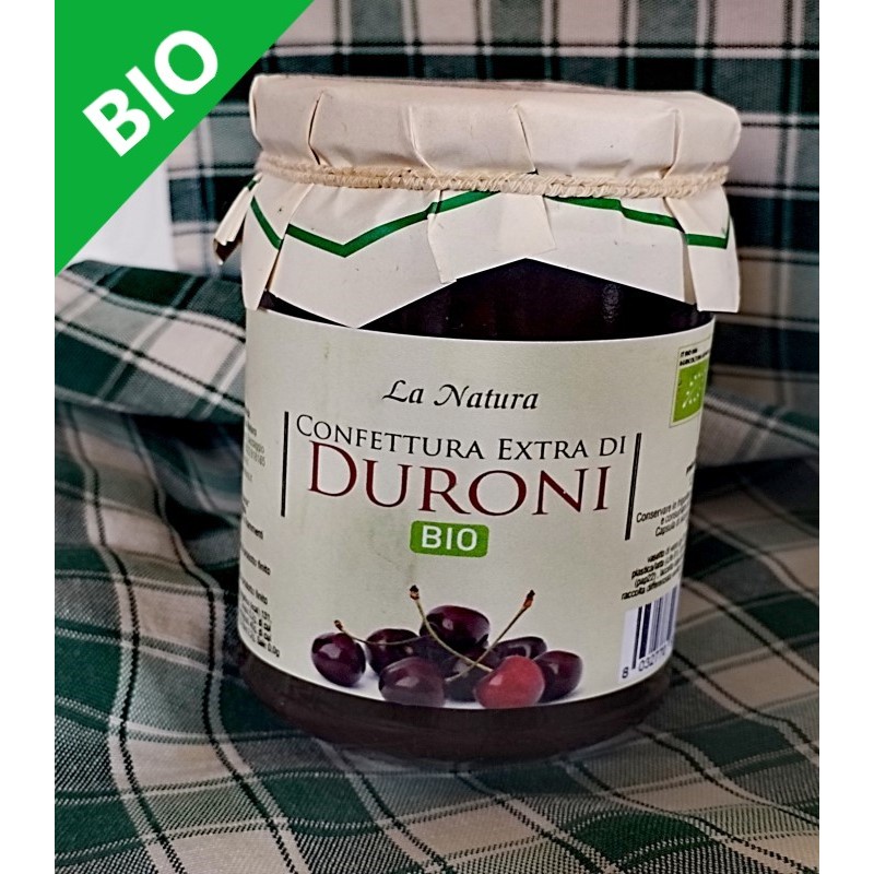 Biological firm cherries jam with brown sugar 330 gr. Azienda Agriapistica Biologica "La Natura"