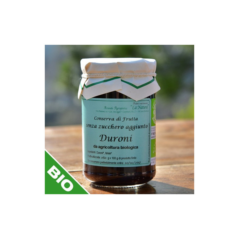 Confettura di duroni senza zuccheri - 330 gr. Azienda Agriapistica Biologica "La Natura"