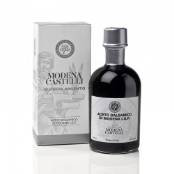 Bottiglia di Aceto Balsamico di Modena I.G.P. Quercia Argento Acetaia Castelli 250 ml