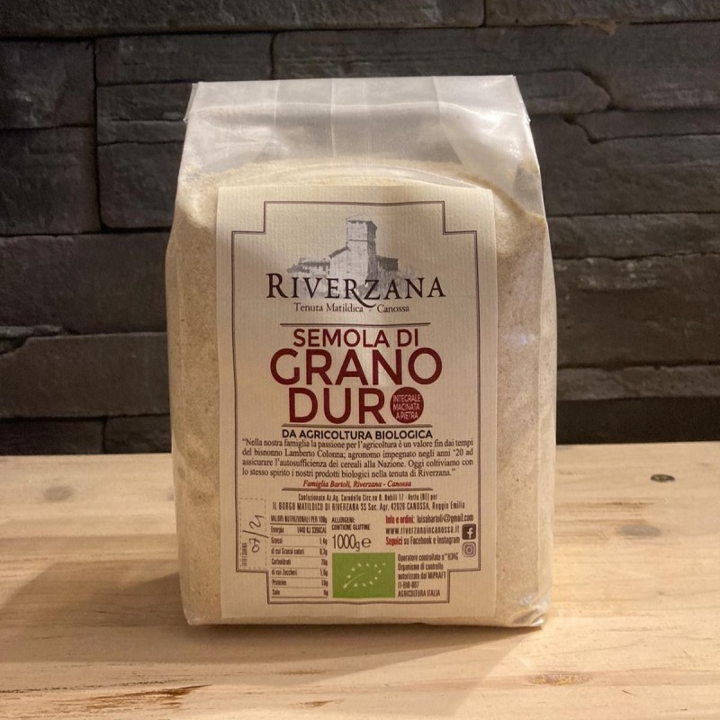 Semola di grano duro BIO - 1 kg - Az. Agricola "Riverzana"