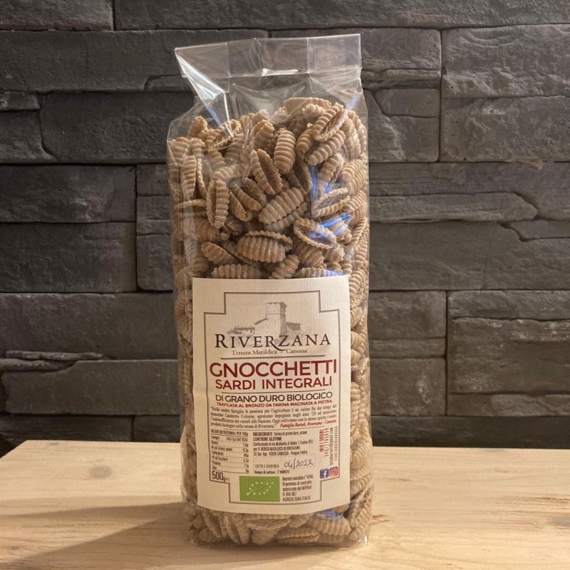 Gnocchetti integrali di grano duro BIO - 500 gr- Az. Agricola "Riverzana"
