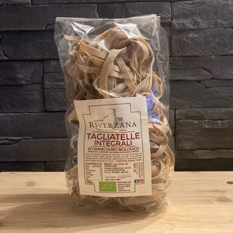 Tagliatelle integrali di grano duro BIO - 250 gr- Az. Agricola "Riverzana"