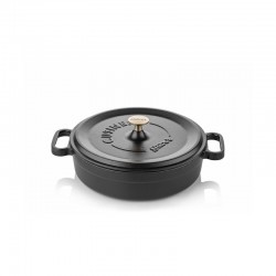 Cast iron pan 28 cm black
